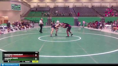 170 lbs Quarterfinals (8 Team) - Ramziah Mansaray, Osborne vs Piper McCormick, Gilmer