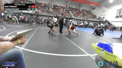 115 lbs Consi Of 4 - Riley Bridges, Sallisaw Takedown Club vs Sophie Proctor, Henryetta Knights Wrestling Club