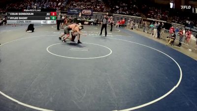 D 3 285 lbs Cons. Semi - Rylee Short, Albany vs Colin Gonsoulin, John Curtis Christian