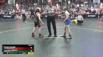 67 lbs Quarterfinals (8 Team) - Colton Everett, Dundee Blue vs Tyler Palmer, Jackson Northwest