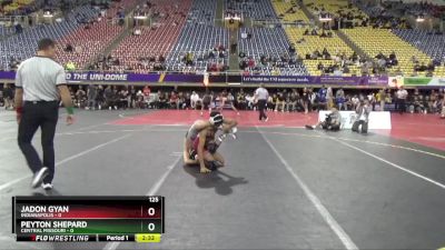 125 lbs Semis (4 Team) - Peyton Shepard, Central Missouri vs Jadon Gyan, Indianapolis