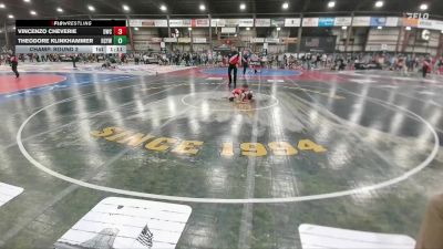 55 lbs Champ. Round 2 - Theodore Klinkhammer, Hot Springs Youth Wrestling vs Vincenzo Cheverie, Dickinson Wrestling Club