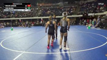 115 lbs Quarterfinal - Zoe Mlsna, Sarbacker Wrestling Academy vs Khloe Larson, St. Croix Falls