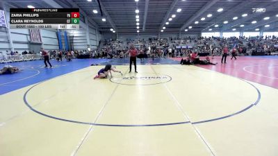 100 lbs Consi Of 32 #2 - Zaria Phillips, PA vs Clara Reynolds, CT