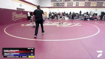 117 lbs Cons. Round 3 - Alina Hernandez, Bakersfield College vs Megan Sognefest, Cerritos College