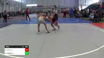 90 lbs Rr Rnd 3 - Kaleb Cruz, Grindhouse WC vs Derek Padilla, Basic Wrestling