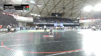 Girls 4A 110 lbs Cons. Round 2 - Isabel Loomis, North Creek (Girls) vs Maci Benson, Lewis And Clark (Girls)