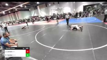 90 lbs Quarterfinal - Jordon Larson, Mat Sense vs Kayden Hanlon, Gold Rush Wr Ac