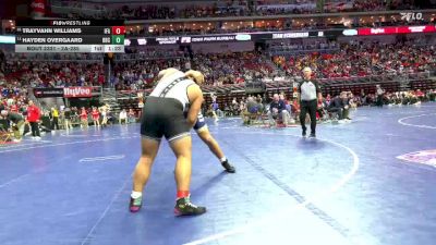 2A-285 lbs Cons. Round 2 - Hayden Overgaard, Bishop Heelan Catholic vs Trayvahn Williams, Iowa Falls-Alden