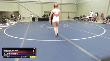 130 lbs Placement Matches (16 Team) - Auston Brown, Ohio Blue vs Kaidance Gerg, Idaho