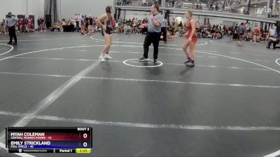 126 lbs Round 1 (8 Team) - Myah Coleman, Central Pennies Power vs Emily Strickland, Full Circle