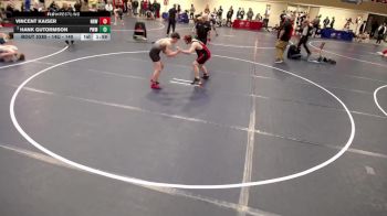 14U - 155 lbs Cons. Round 2 - Hank Gutormson, Pursuit Wrestling Minnesota vs Vincent Kaiser, North Branch Wrestling
