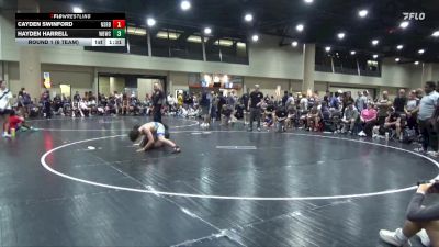 150 lbs Round 1 (6 Team) - Hayden Harrell, White Buffalo Wrestling Academy vs Cayden Swinford, North Shelby Regulators Blue