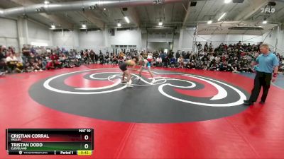 132 lbs 3rd Place Match - Tristan Dodd, Cleveland vs Cristian Corral, Valley