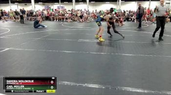 98 lbs Round 2 (6 Team) - Cael Muller, EsteBoyz Shadow Strikers vs Samora Wolokolie, Outsiders WC