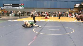 2 - 150 lbs Champ. Round 1 - Frank Kinzer, Fort Defiance vs Logan Rakes, Patrick County