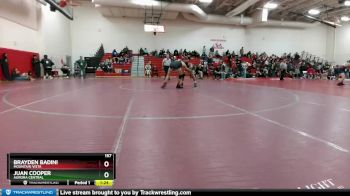 157 lbs Champ. Round 2 - Juan Cooper, Aurora Central vs Brayden Badini, Mountain Vista