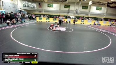 160-170 lbs Semifinal - Sandra Moves Camp, Tatanka Tuff vs Jordyn Radasa, Coyote Wrestling Club