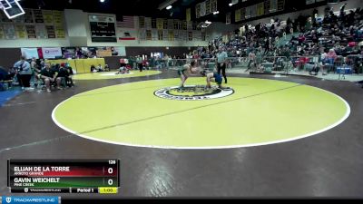 126 lbs Cons. Round 4 - Gavin Weichelt, Pine Creek vs Elijah De La Torre, Arroyo Grande