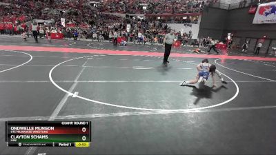 97 lbs Champ. Round 1 - Ondwelle Mungon, C4C Milwaukee Wrestling vs Clayton Schams, LAW