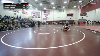 106 lbs 5th Place - Landon DaCruz, Canton vs James Lemmis, Weston