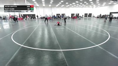 144 lbs 5th Place Match - Jacob Griffith, Anoka High School Wrestling vs Riley Klebe, Hastings Wrestling Club