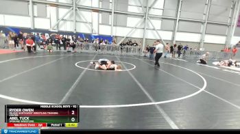 92 lbs Champ. Round 1 - Ryder Owen, Inland Northwest Wrestling Training Center vs Abel Tuck, Spokane Wrestling