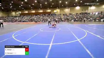 152 lbs Quarterfinal - Andrew Weber, Camas Wrestling Club vs Hunter Kemper, Burns Oregon