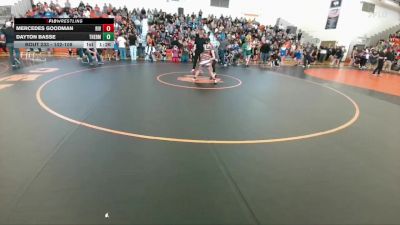 102-108 lbs Semifinal - Mercedes Goodman, Riverton Middle School vs Dayton Basse, Thermopolis Middle School