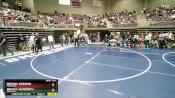 78 lbs Cons. Round 4 - Deegan Johnson, Panguitch vs Brooks Ashworth, WESTLAKE