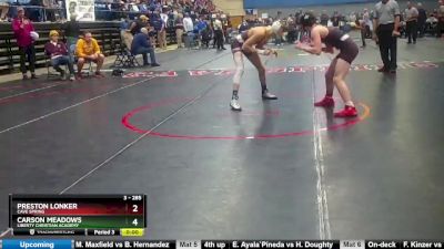 3 - 113 lbs Cons. Round 2 - Jack Mossburg, Meridian vs Drew Turner, Brookville HS