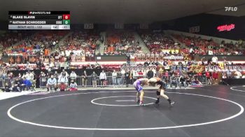 132 lbs Cons. Round 2 - Nathan Schroeder, Colby Hs vs Blake Slavin, Santa Fe Trail Hs