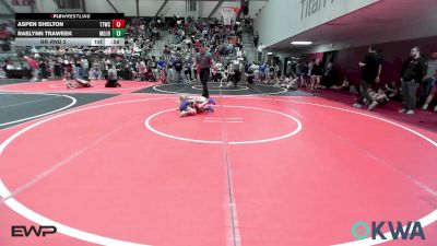 52 lbs Rr Rnd 2 - Aspen Shelton, Team Tulsa Wrestling Club vs Raelynn Traweek, Mojo Grappling Academy
