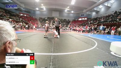 43-46 lbs Quarterfinal - Joey Jabben, Caney Valley Wrestling vs RYDER WOODS, Warhorse Wrestling Club