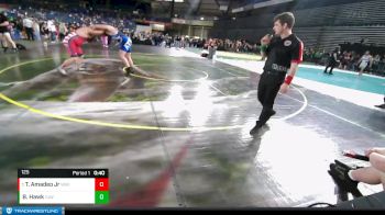 125 lbs Cons. Round 3 - Timothy Amadeo Jr, Washington vs Benjamin Hawk, Yelm Junior Wrestling