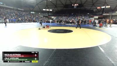 70 lbs Champ. Round 2 - Nicolas Estrada, Victory Wrestling-Central WA vs Cruz Hofeling, Gig Harbor Grizzlies Wrestling Club