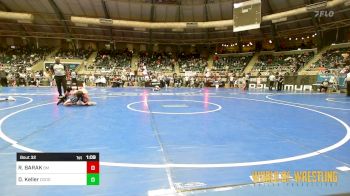 100 lbs Round Of 32 - ROY BARAK, Bishop McCort vs Declan Keller, Dodge City Wrestling Academy