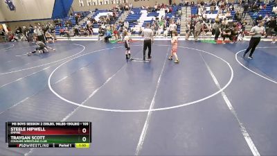 105 lbs Cons. Round 3 - Steele Hipwell, Empire vs Traygan Scott, Cougars Wrestling Club