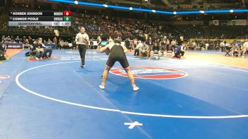 190 Class 3 lbs Quarterfinal - Korben Johnson, Warrenton vs Connor Poole, Central (Cape Girardeau)