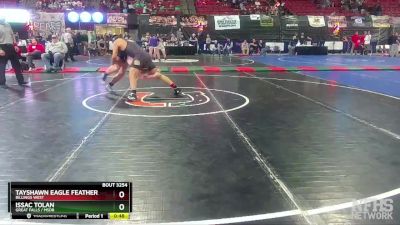 AA - 205 lbs Cons. Round 2 - Tayshawn Eagle Feathers, Billings West vs Issac Tolan, Great Falls / MSDB