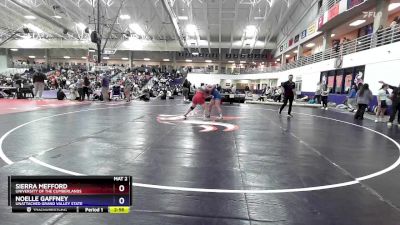 160 lbs 5th Place Match - Sierra Mefford, University Of The Cumberlands vs Noelle Gaffney, Unattached Grand Valley State