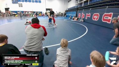 43 lbs Champ. Round 1 - Traegger Newton, Saratoga Wrestling Club vs Bryor Dorman, Eastside United