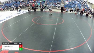 12U Boys - 67 lbs Semis - Bennett Dawson, Team Tulsa Wrestling Club vs Kaiden Galindez, Michigan