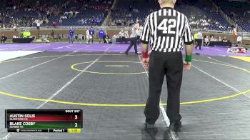 D3-144 lbs Semifinal - Blake Cosby, Dundee HS vs Austin Solis, Gladstone HS