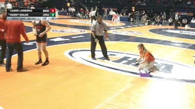 3A 157 lbs Cons. Round 2 - Caden Ljubenko, Park Ridge (Maine South) vs Danny Malan, Wilmette (Loyola Academy)