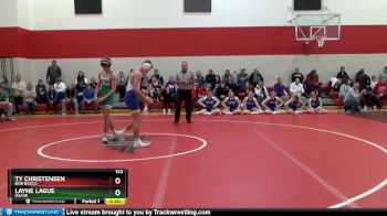 132 lbs Quarterfinal - Layne LaGue, Osage vs Ty Christensen, Don Bosco