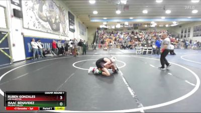 126 lbs Champ. Round 1 - Isaac Benavidez, Paloma Valley vs Ruben Gonzales, Los Alamitos