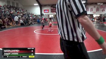 Bracket 8 lbs Round 1 - Alezzia Campbell, Iowa City Wrestling Club vs Parker Landers, DC Elite