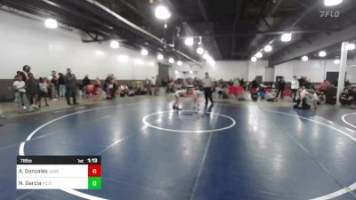 78 lbs Semifinal - Adam Gonzales, Juggernaut WC vs Noah Garcia, VC Outlaws