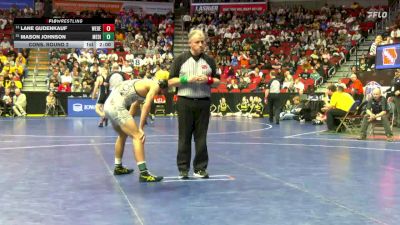 2A-150 lbs Cons. Round 2 - Lane Gudenkauf, West Delaware, Manchester vs Mason Johnson, Mediapolis